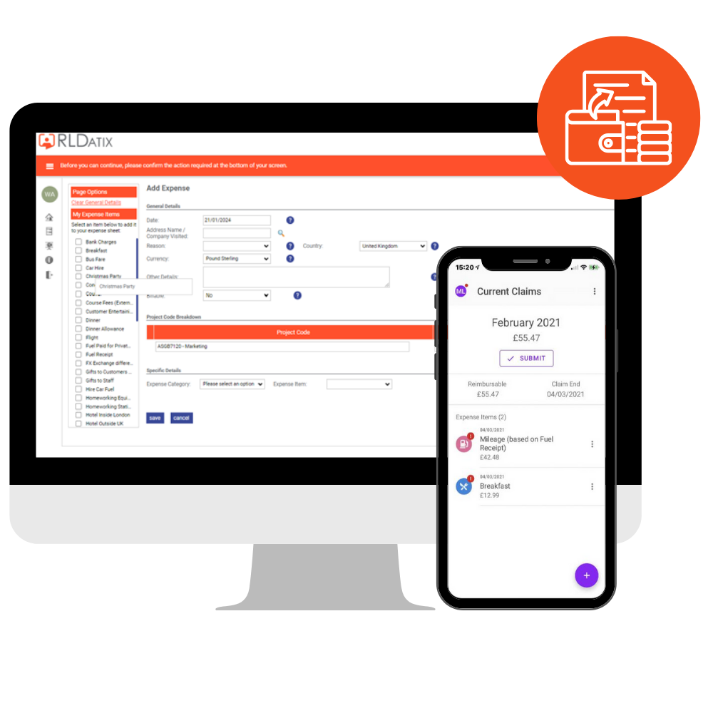 screenshot of Selenity Expenses